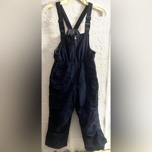 Lands End Insulated Snow Overalls Pants Suit Size 10 Navy Blue